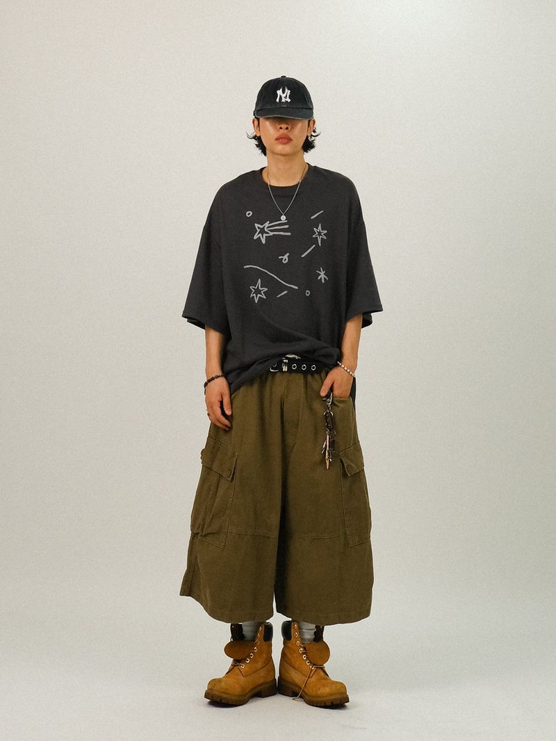 EA Washed Cargo Banding Bermuda Pants