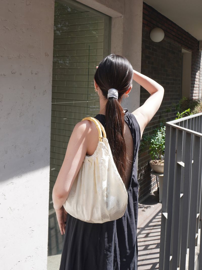 Glow Bamboo Handle Bag - Lime