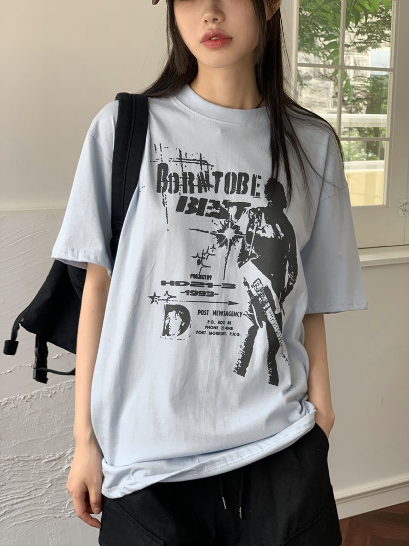 WONDER WONDER（ワンダーワンダー）の「ボンツープリントオーバーフィット半袖Tシャツ（トップス）」