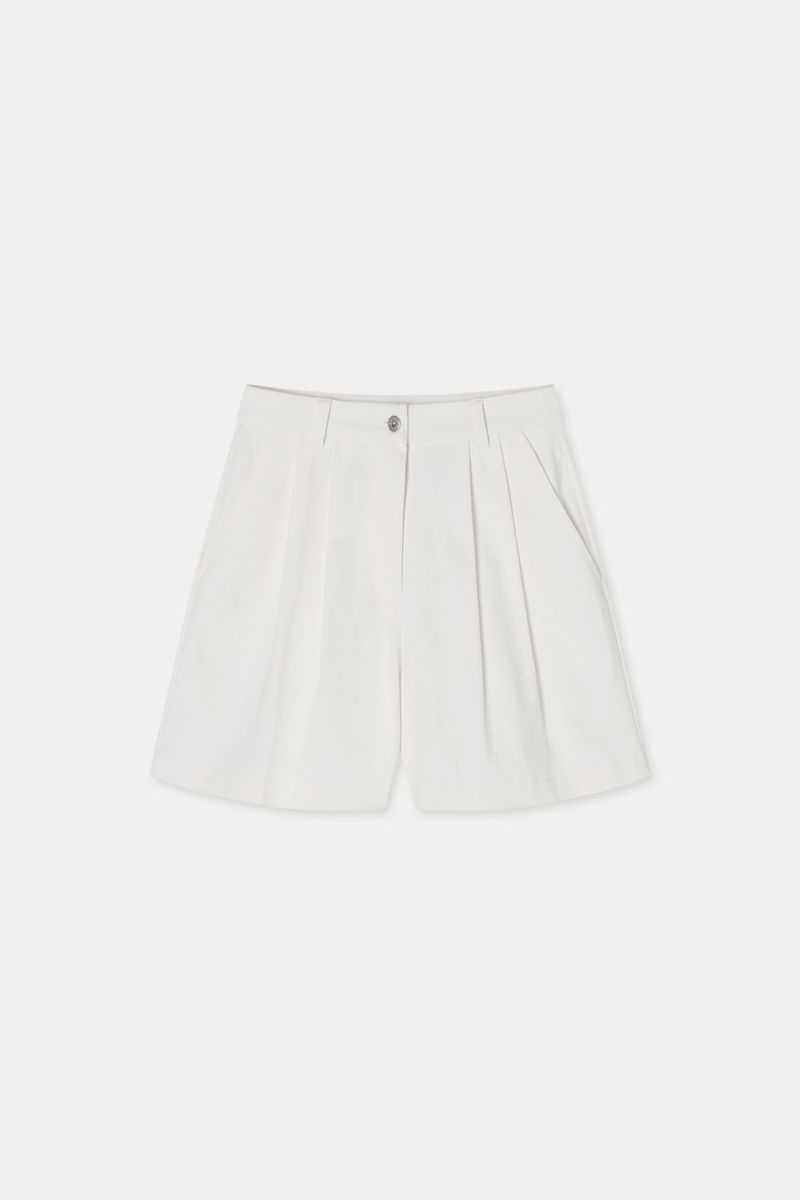 Cotton Twill Shorts_White