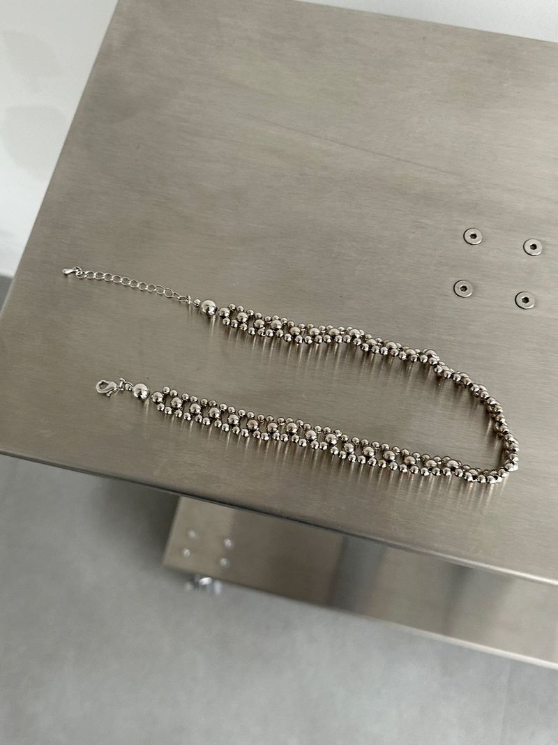 lace ball chain necklace