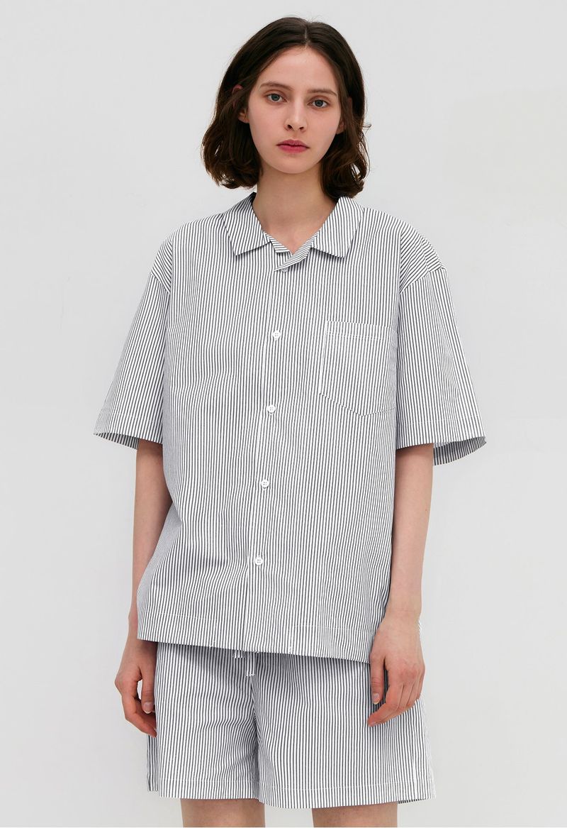Stay Stripe Pajamas Short Set (3 Colors)