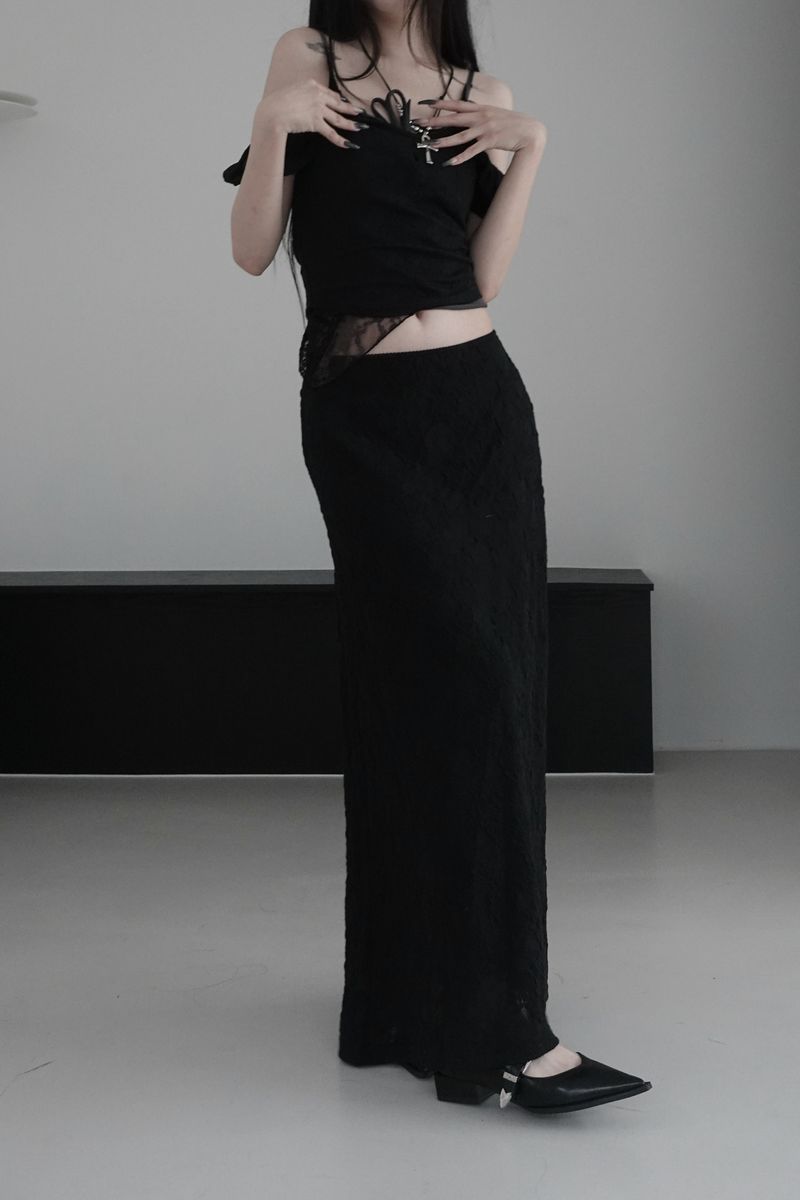 URBAN UNIQUE（アーバンユニーク）の「lace doho skirt (2color)（Skirts）」