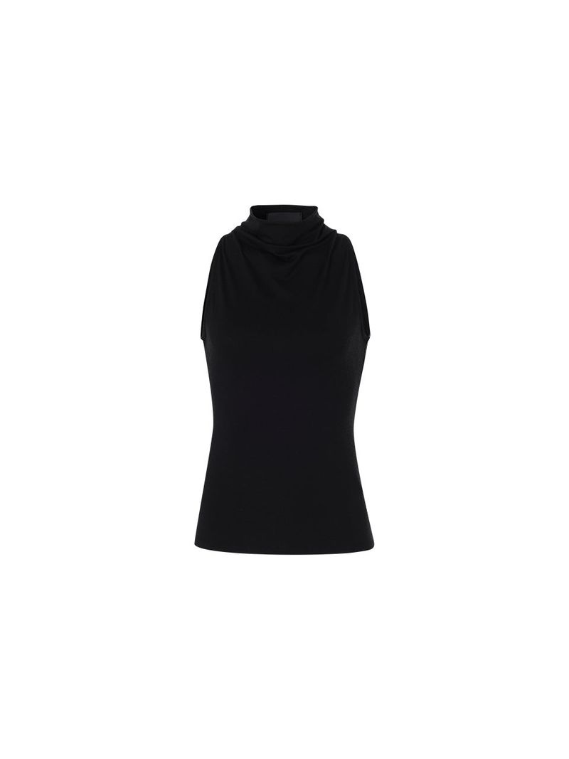 Cowl neck cardigan set (Black)