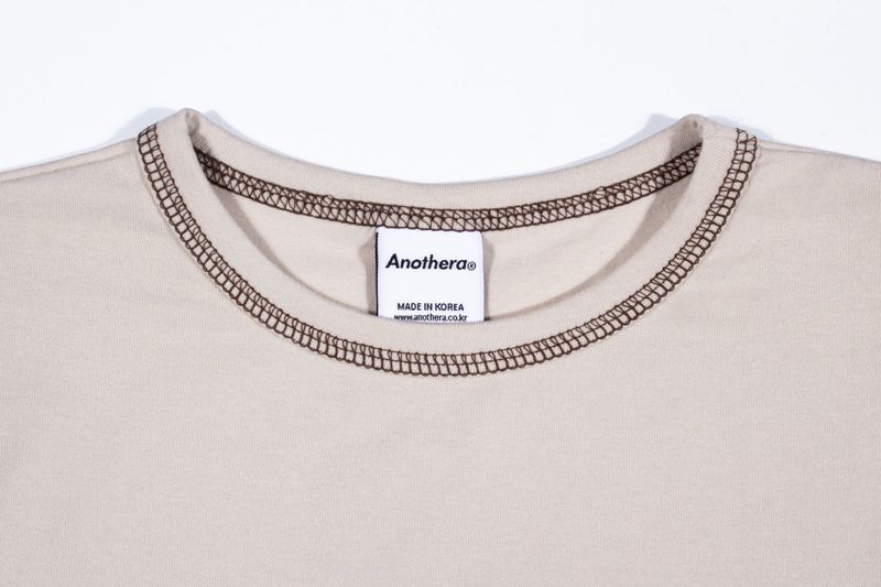CONTRAST CROP TOP Beige