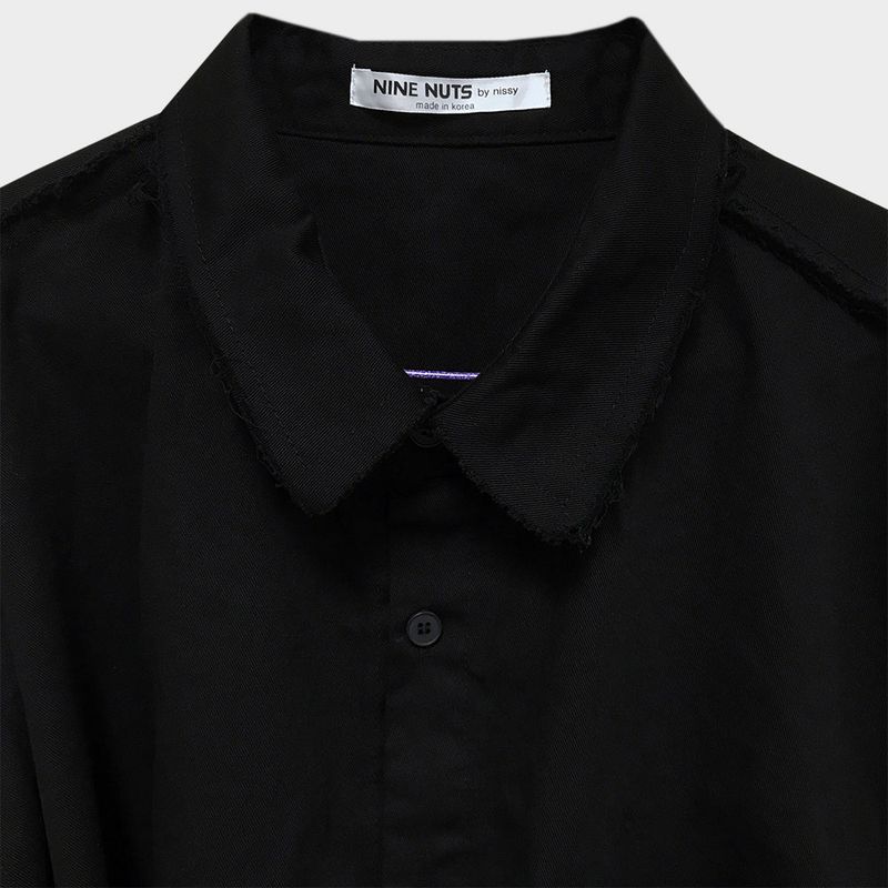 grunge plain shirt_black