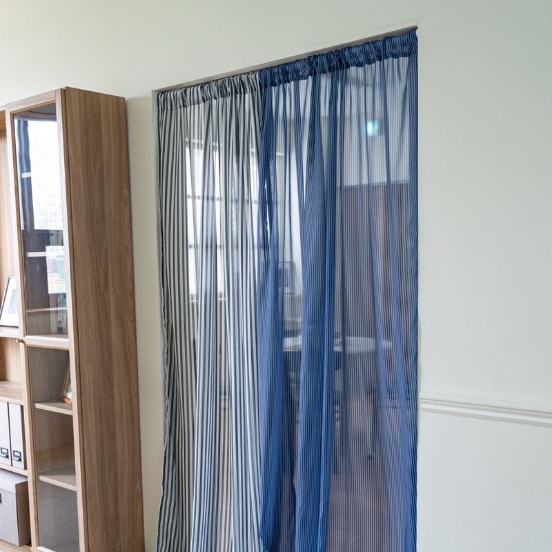 Patterned Chiffon Door Curtain - L size
