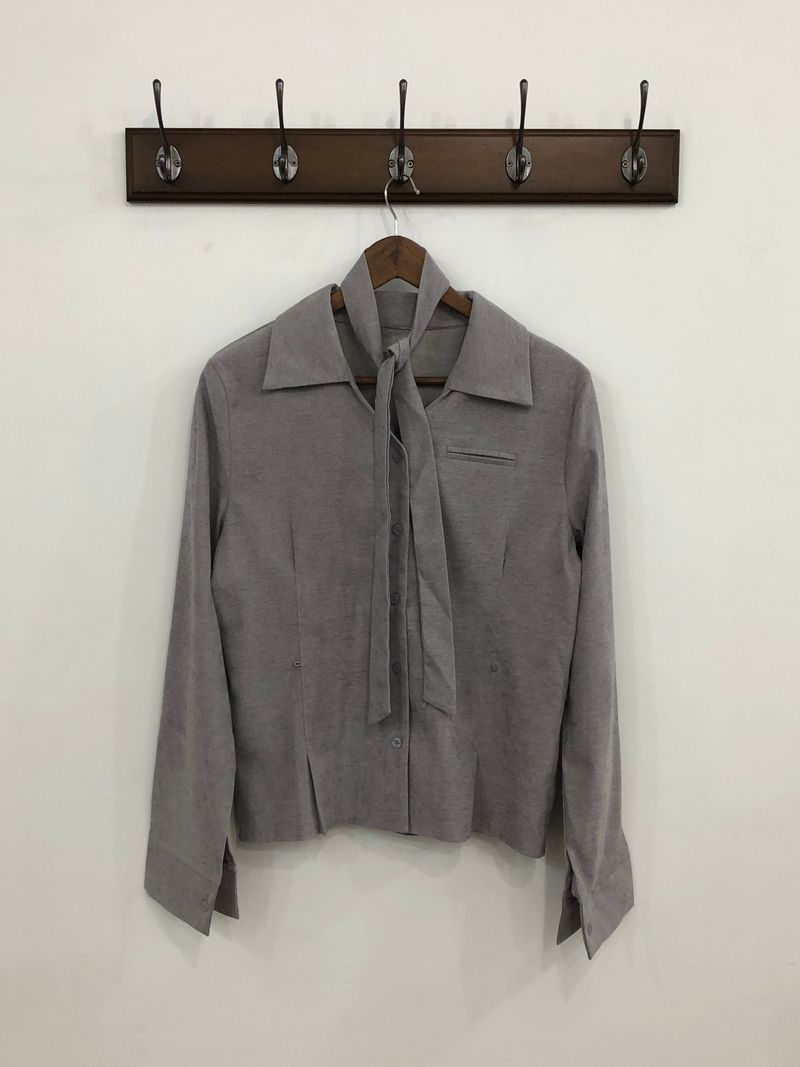 Dual Tie Pintuck Line Shirt