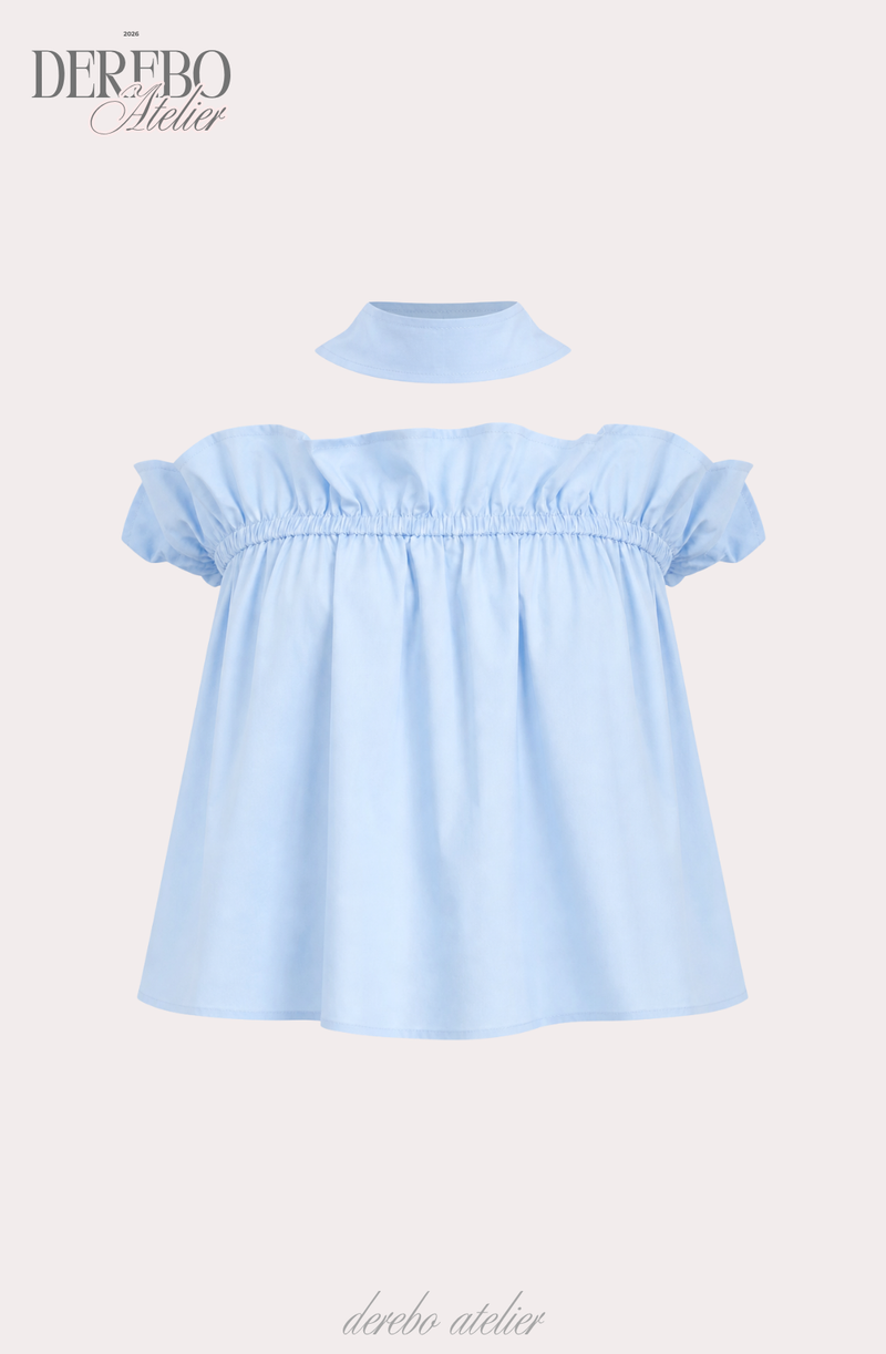neck halter frill sleeveless top blouse
