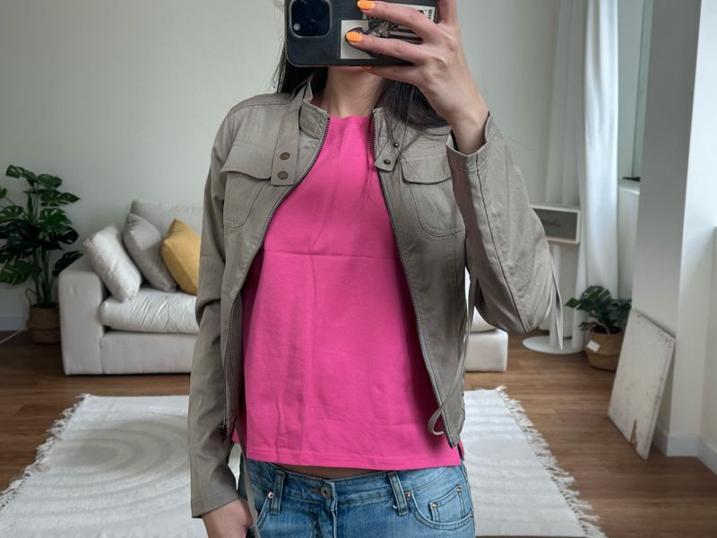 y2k slim zip jacket
