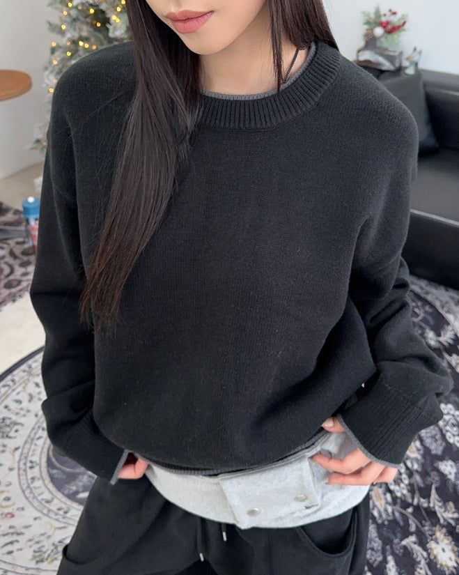 Fels Layered Crewneck Knit