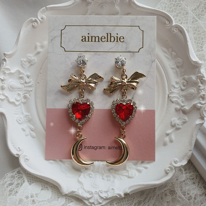 Moon Witch Earring- Red