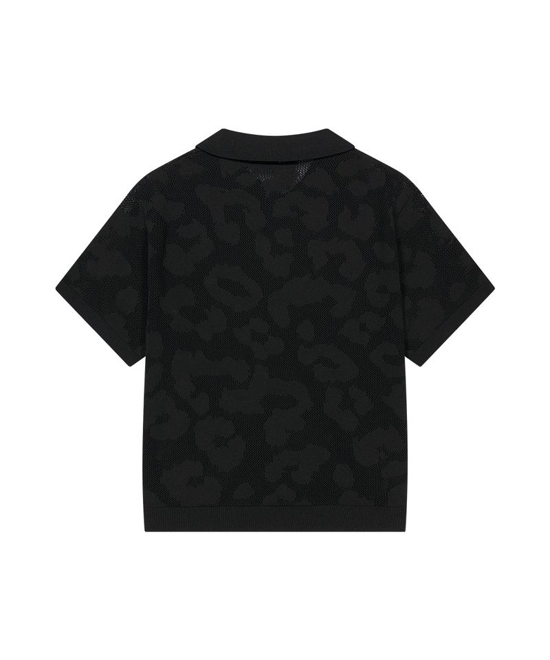 LEOPARD CROCHET COLLAR KNIT