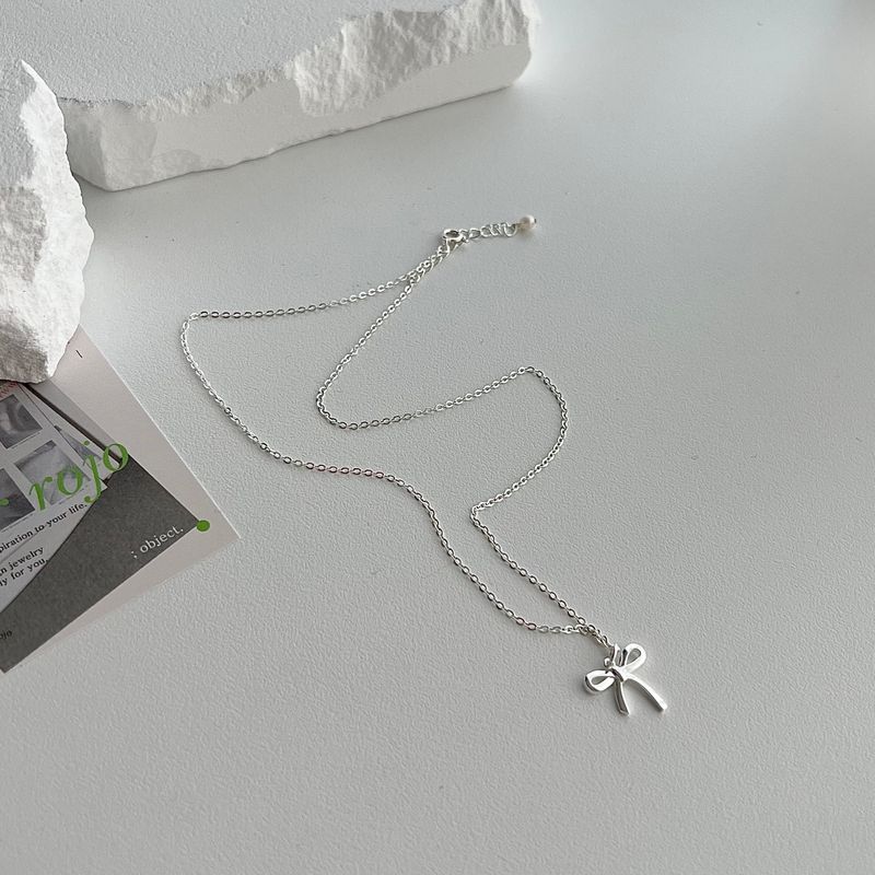 rri Ballet Core Silver 925 Silver Ribbon Fresh Pearl Two Way Guest Look Necklace
