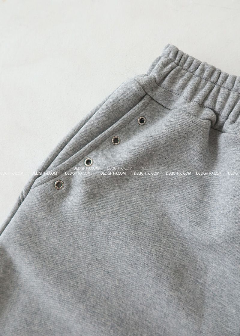 Punching eyelet string wide pants