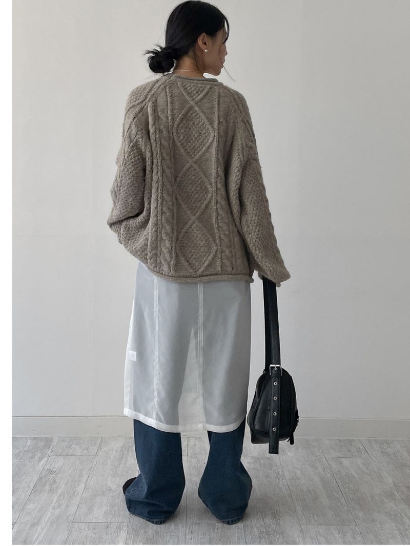 Rolling Cable Overfit Knit