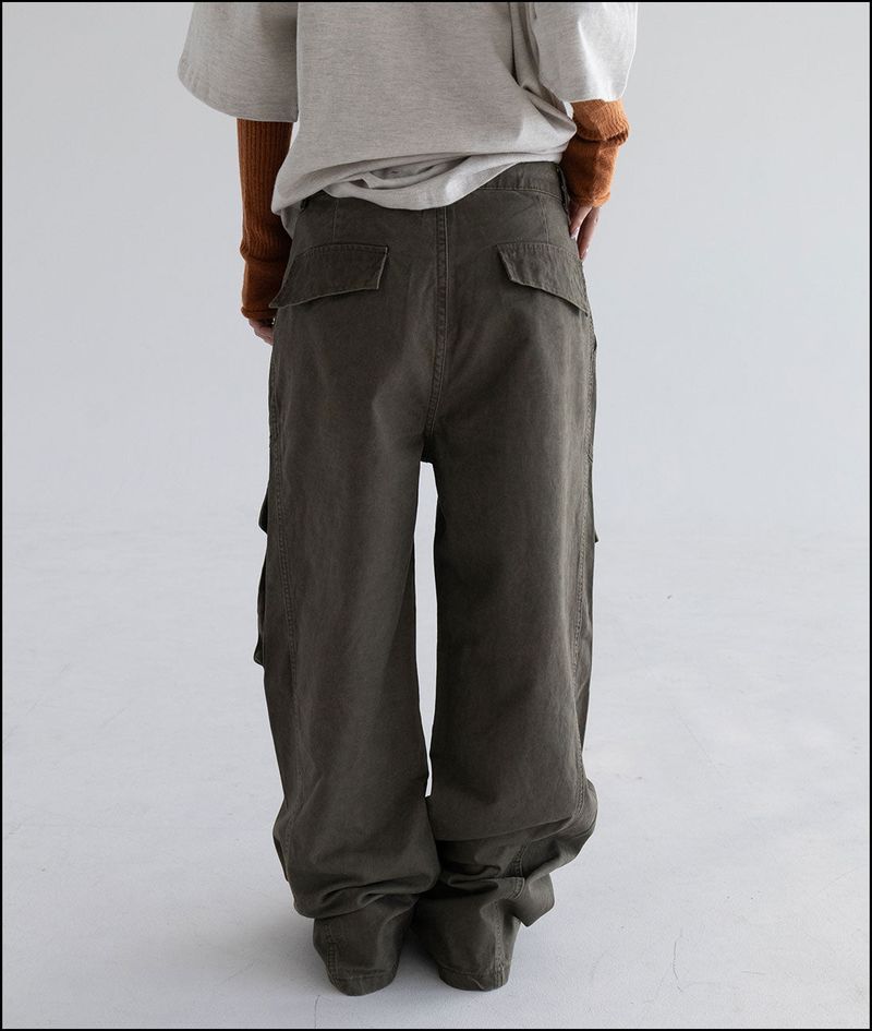 Koke pigment cotton cargo pants