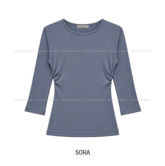 Heez Basic Round Three Quarter Long Sleeve