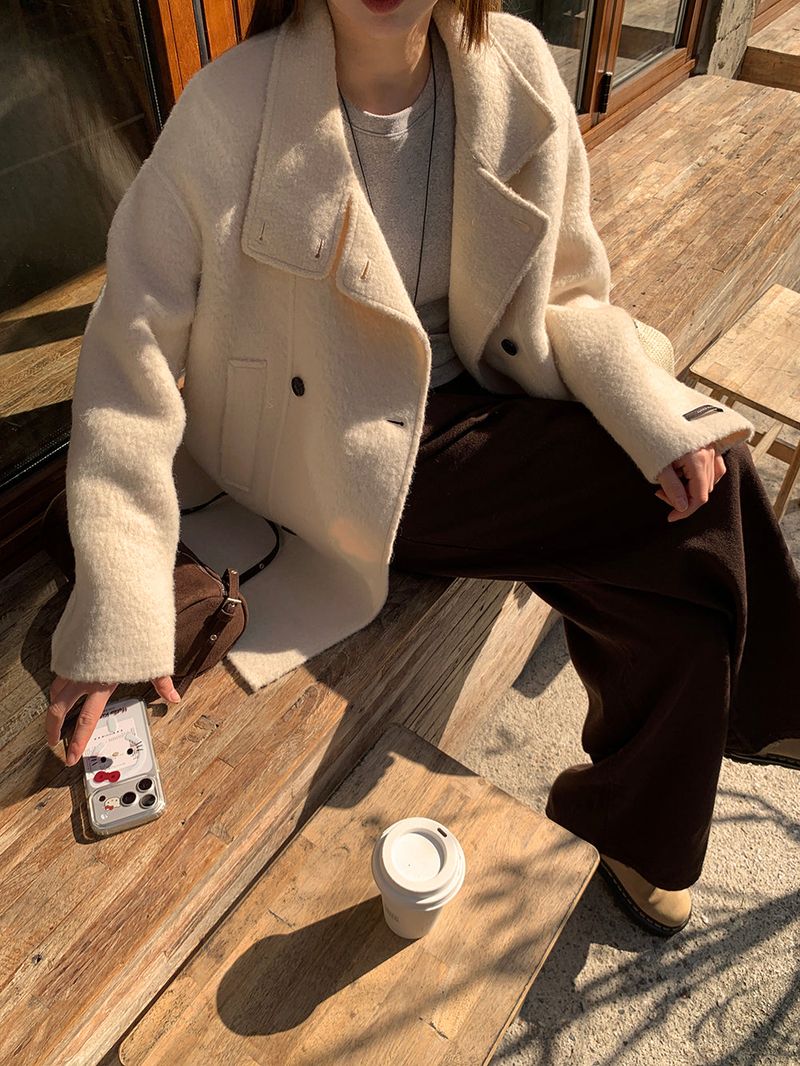 [MADE] KYLIE WOOL ALPACA HANDMADE HALF DOUBLE COAT