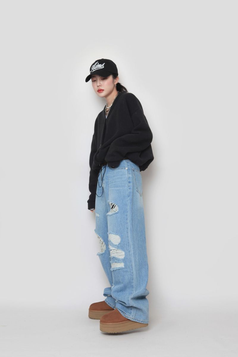 vintage wide denim pants