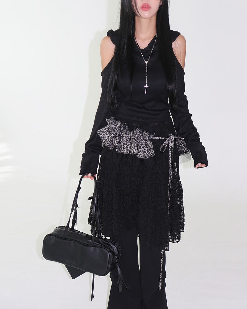 Pintuck Shirring Bootcut Long Pants