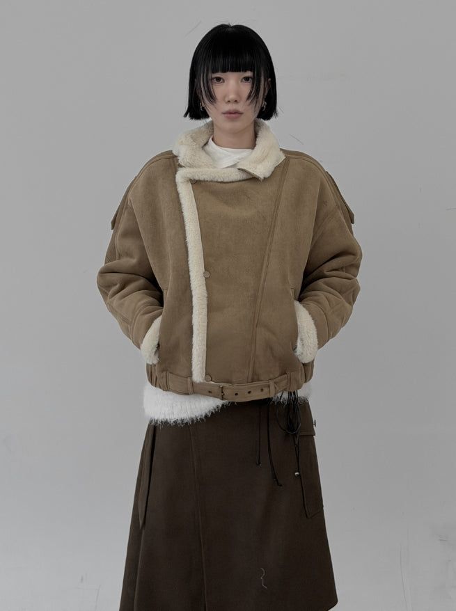 mnem（ムネム）の「Sheepskin Suede Rider Mustang（Jackets/Outerwear）」