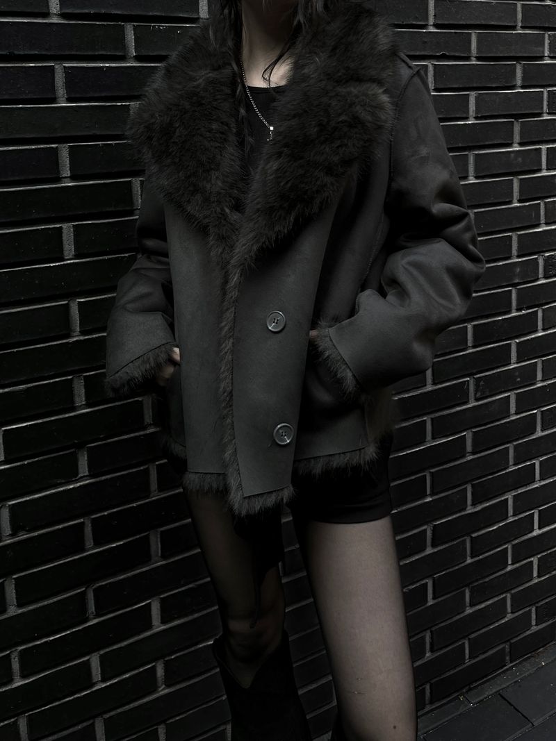 reversible fur mustang jacket (2color)