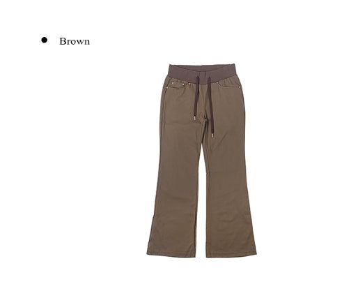 T-Shion Rivet Pocket Banding Bootcut Pants