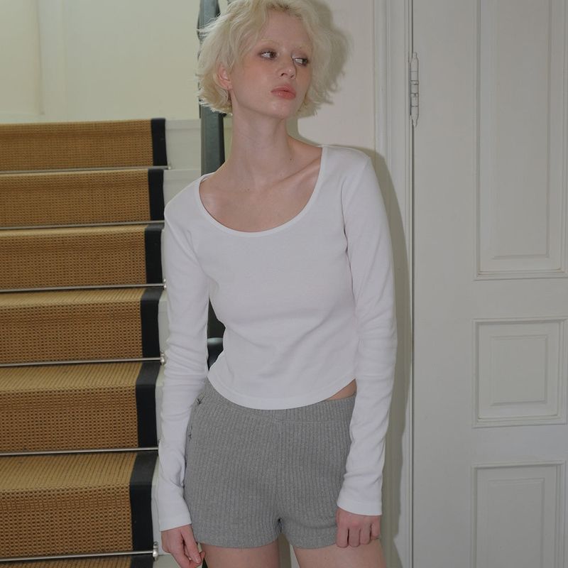 C BASIC U-NECK T-SHIRT_WHITE