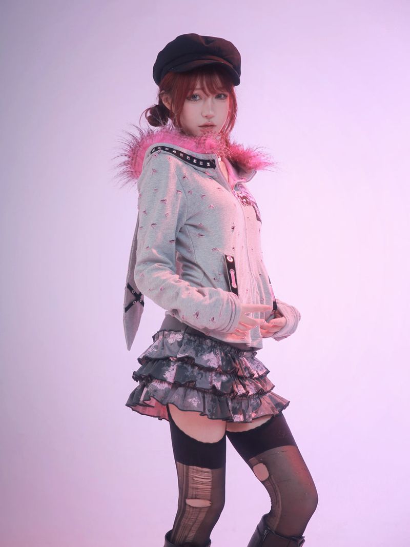 Evil Tooth Punk Bunny Long-Ear Hoodie