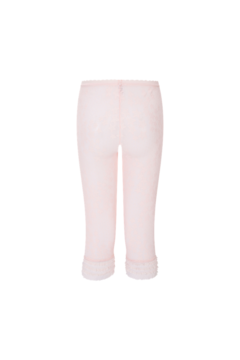 star mesh leggings pink