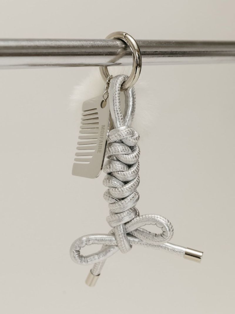 MINK ROPE KEYRING / SILVER