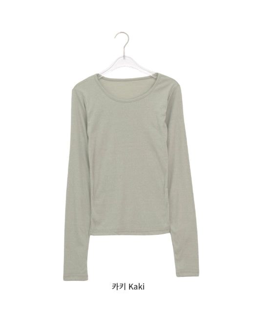Celinet Slim Fit Color Layered Long Sleeve Tee