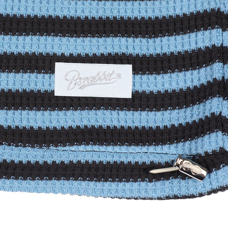 BSR2223FWPO027 STRIPE HIGH NECK PULLOVER BLUE