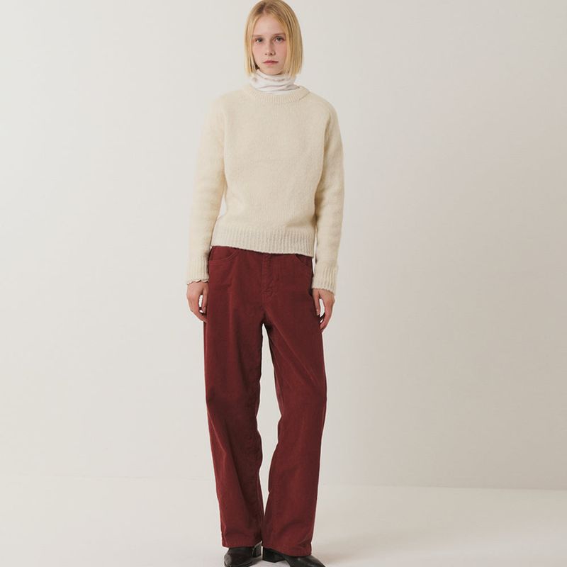 Saddle Sleeve Vintage Sweater_Ivory