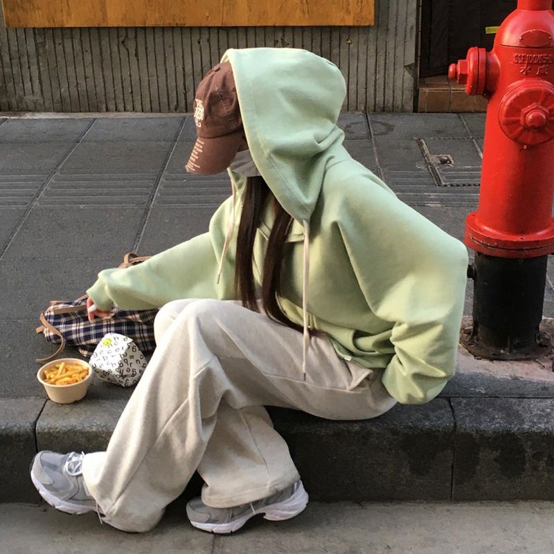 [Bellied made] Movening Color Blocking Two-Way Hooded Zip-up