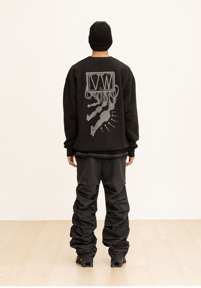 CRUMBLE DENIM PANTS
