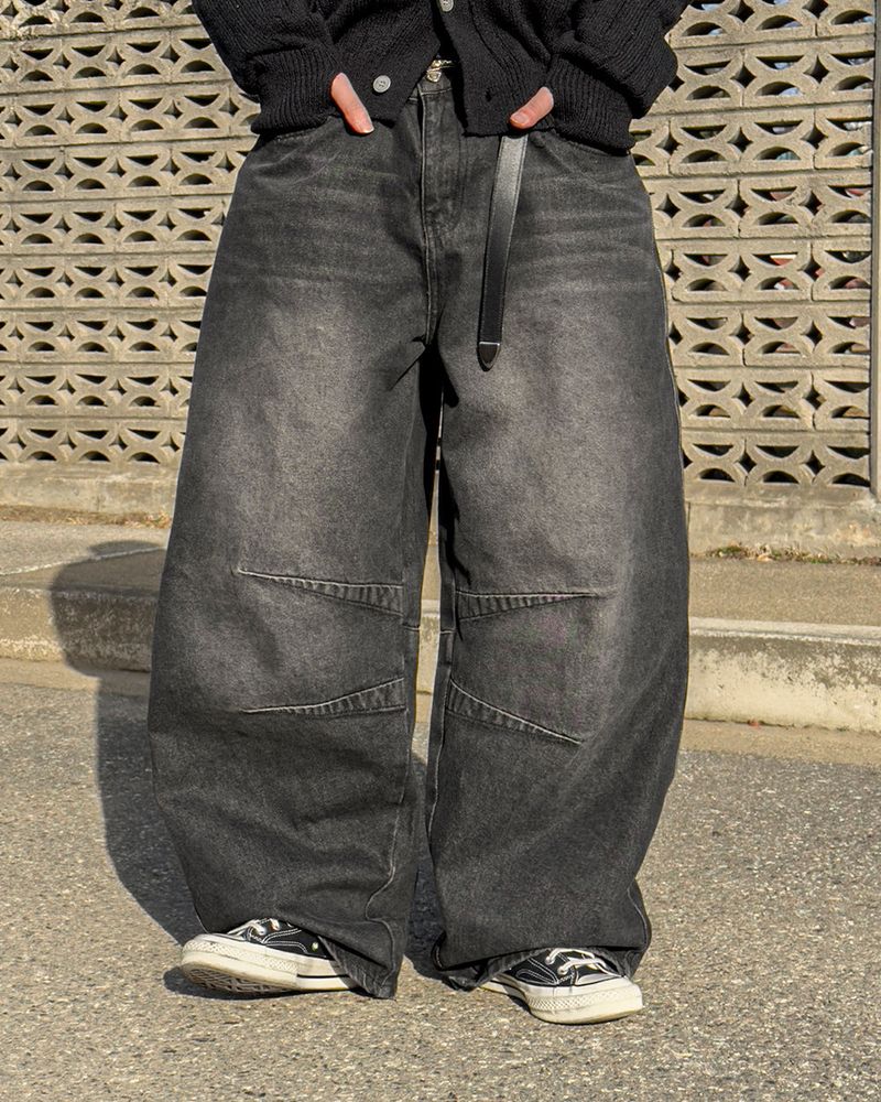 Serin Curved Balloon Denim Pants