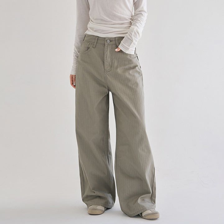 blitti（ブリッティ）の「[made/4size] テネン ヘリンボーン ヒップポケット ワイド コットン パンツ - 5カラー（パンツ）」