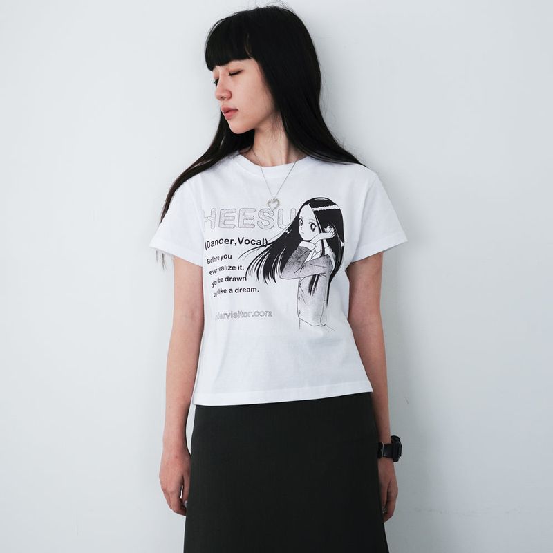 HEESU pfp crop T-shirt [White]