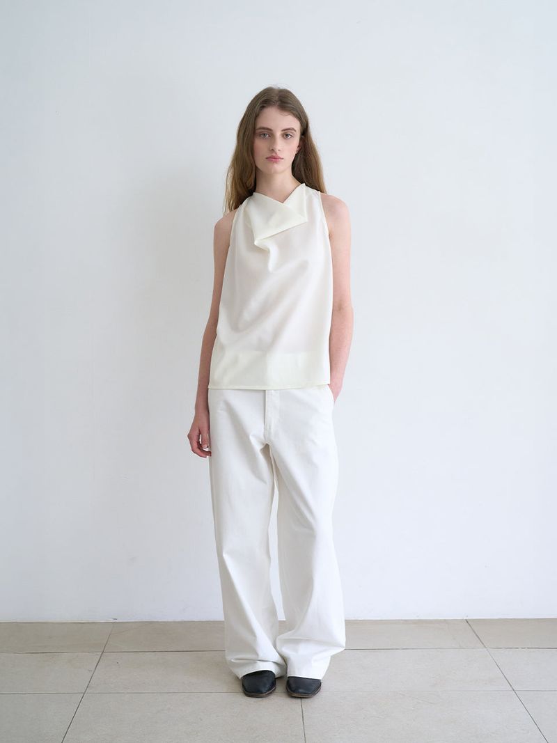 Celine cowl blouse (Cream)