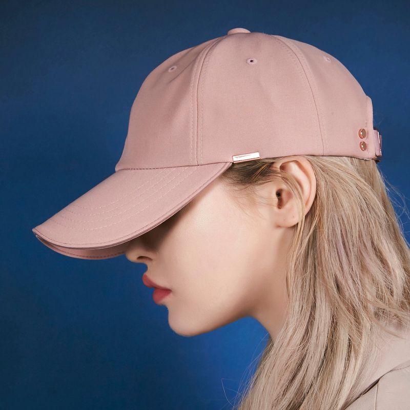 Rose gold double link over fit ball cap PINK