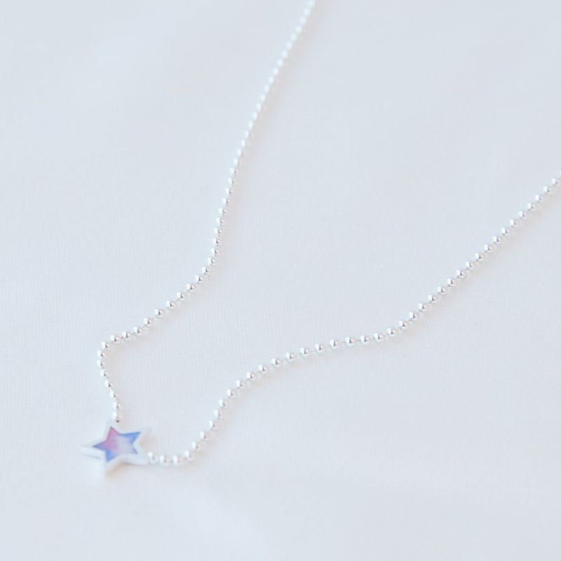 three-colored 90's star necklace