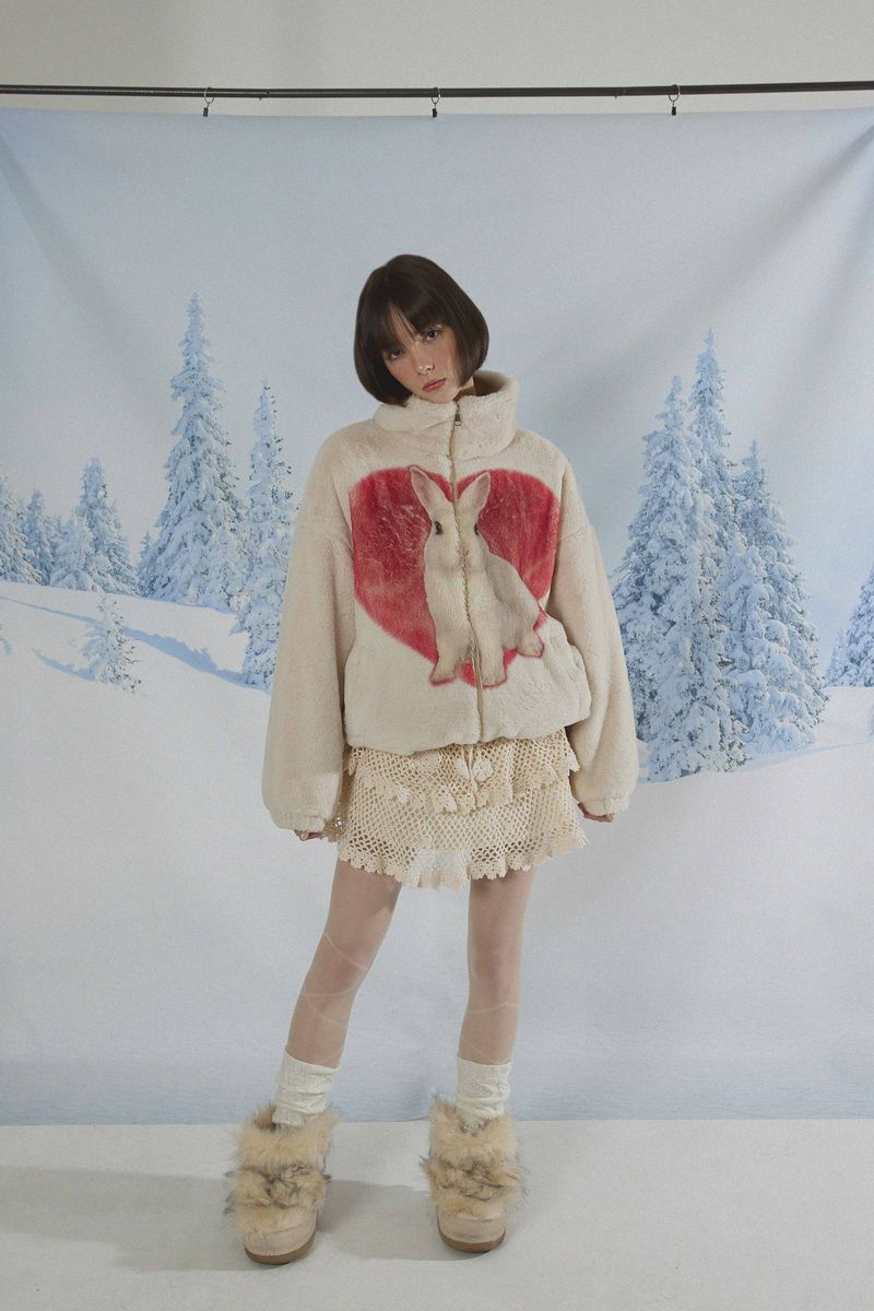 KATER（カーター）の「Rabbit Heart Fur Jacket BEIGE Ver.2（Jackets/Outerwear）」