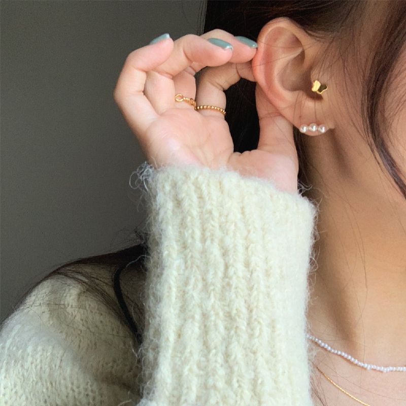  (silver925) スリーパールピアス *silver