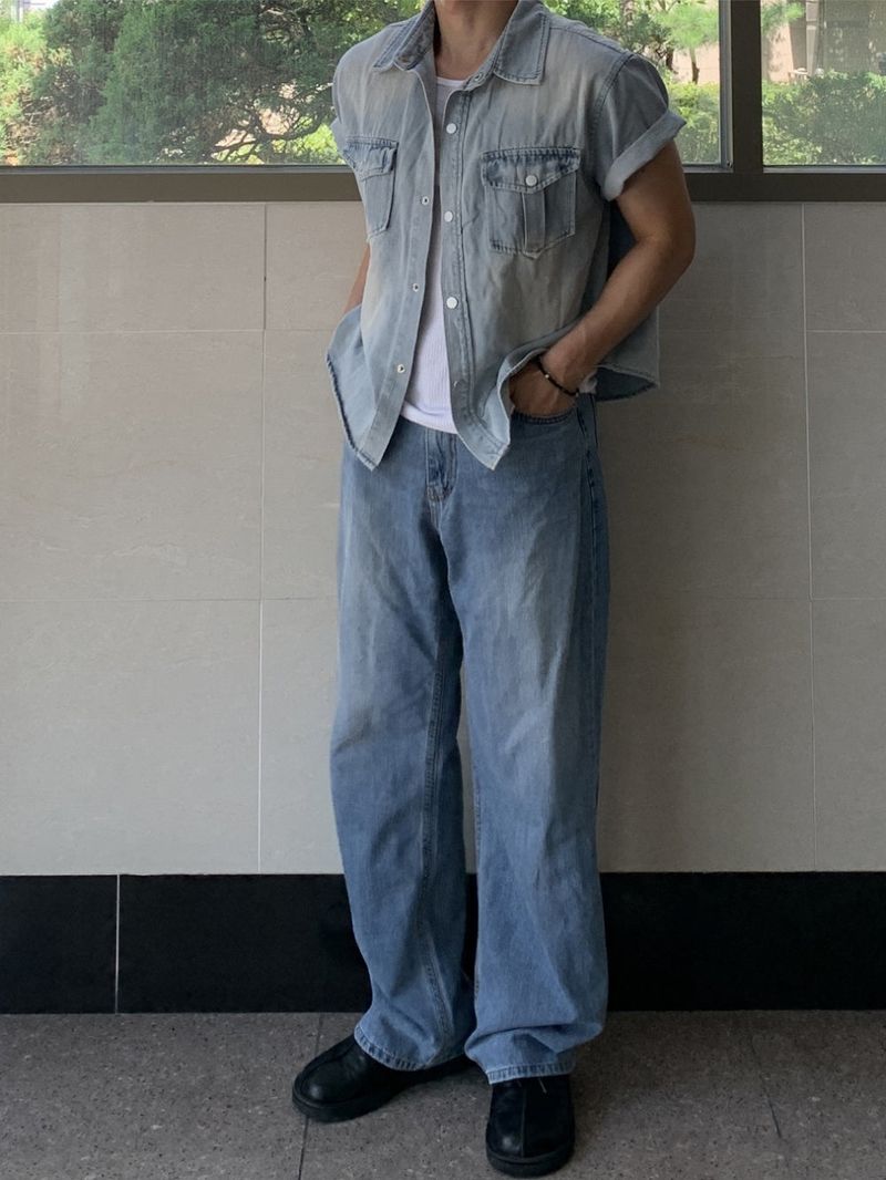 Flame Semi Wide Linen Pants