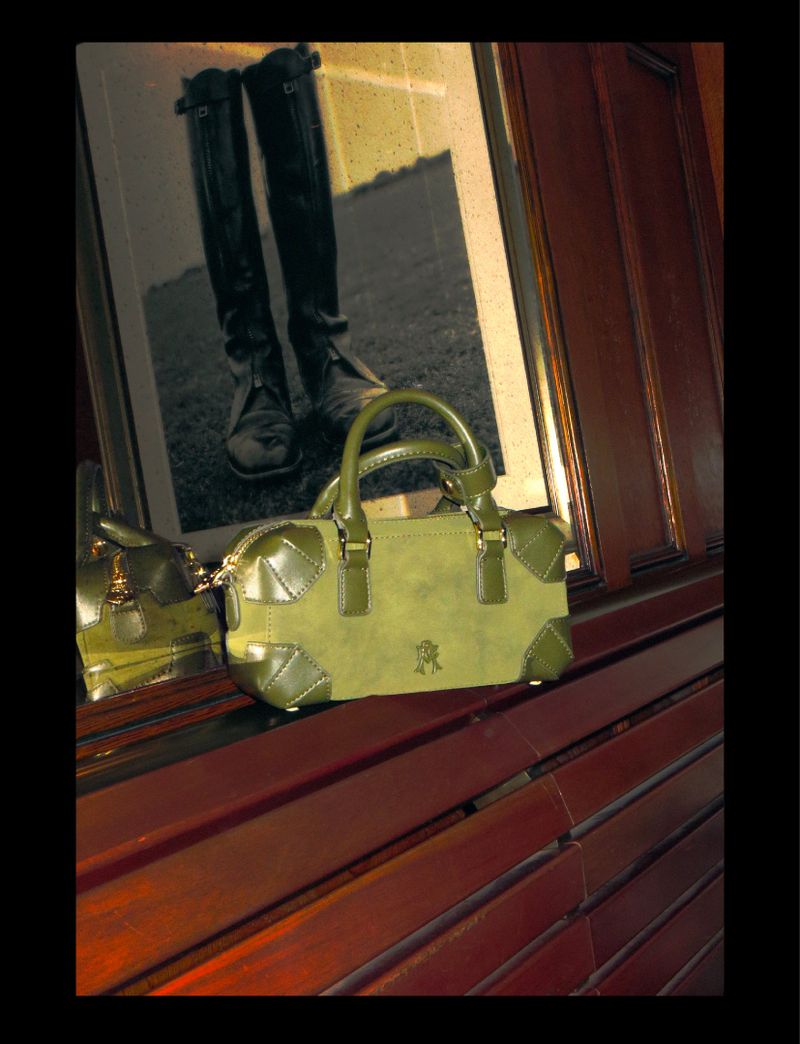 Mini “DOLAT-ABAD” Suede Bowling Bag