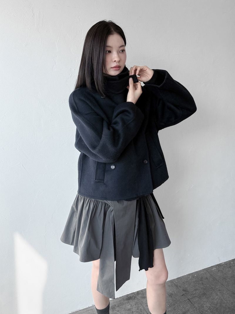  DOUBLE BUTTON WOOL COAT