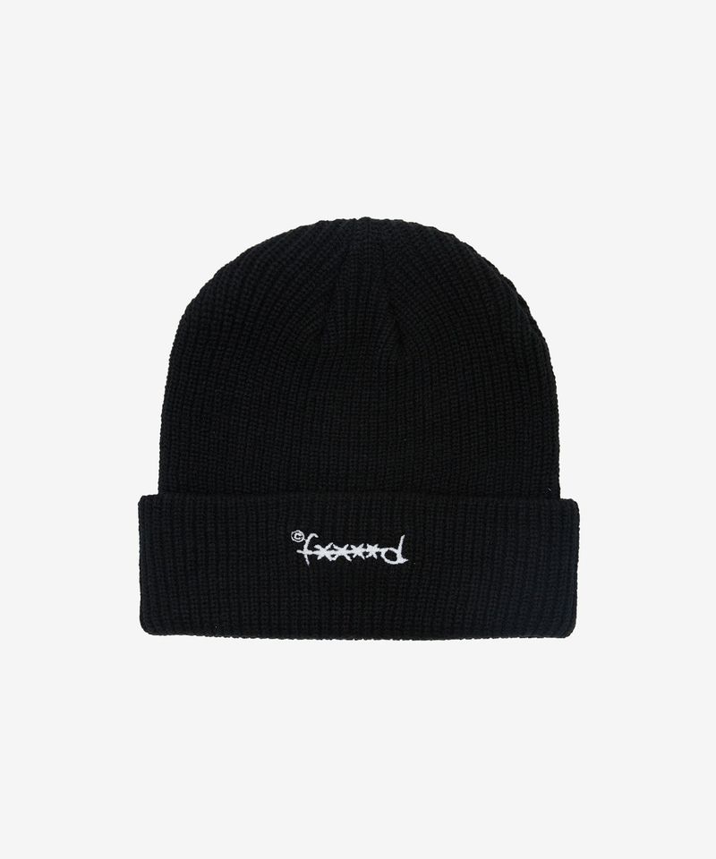 F****D SIGN BEANIE NORMAL BLACK