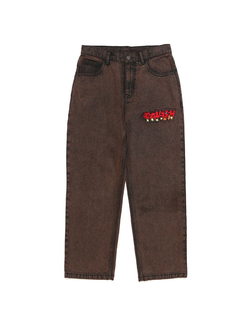 cavish（カビシ）の「5-POCKET EMB DENIM PANTS BROWN(CV2CFUD129A)（Pants）」